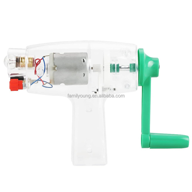 Hand Crank Generator DC 6.3V 0.2A Manual Driven Electricity Generator With Bulb Science Experiment for School Physics Education