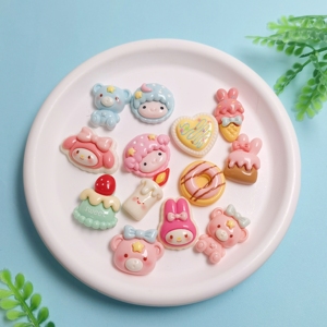 Cabochon in Resina 3D a Forma di <span class=keywords><strong>Animali</strong></span> Cartoon (Orso, Coniglio) e Candele a Ciambella per Ragazze e Ragazzi, Decorazioni per Scrapbooking - Product Image 6