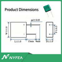 Supercapacitors 5.5V 0.47F/1.0F/1.5F NM5R5 Series Sealed High Capacitance Wire Leads -40+70℃ for Digital Electronics