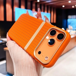 Nueva Funda de Teléfono de Cuero PU con Bloques de Color Estilo Equipaje para iPhone 17 Air, Funda Magnética con Tacto de Piel para iPhone 17 16 15 Pro Max - Product Image 1