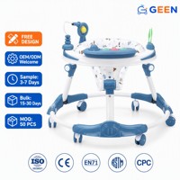 GEEN Trotteur d'apprentissage en plastique pliable pour bébés de 7 à 18 mois, capacité de charge 20 kg, pour enfants de 0 à 3 ans, vente en gros transfrontalière