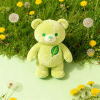 Ours en peluche vert lime super doux en coton PP avec doublure en maille, coussin anti-stress pour le confort des enfants, vente en gros
