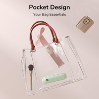 JISULIFE kipas genggam Mini portabel, kipas genggam Mini USB dapat diisi ulang 12-19 jam, Power Bank OLED Android, desain