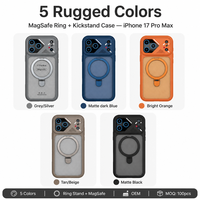 Coque de téléphone antichoc de luxe en TPU+PC électroplaqué avec anneau magnétique et protection antidérapante pour iPhone 15 Pro Max