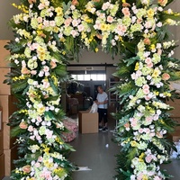 Arche florale tropicale artificielle carrée IFG, arrangement de fleurs en soie pliable et détachable pour mariage, fête, décoration de la maison