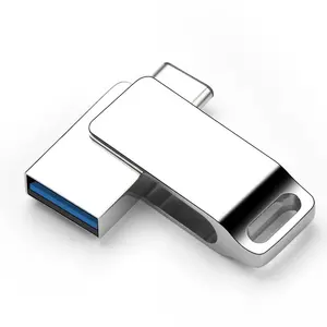 Super mini high speed type c usb pendrive 2 in 1 otg usb drive 3.0 flash memory custom logo company gift 16gb/32gb/64gb