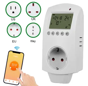 HY02TP dijital termostat regülatörü fiş sıcaklık kontrol cihazı anahtarı AC 220V usb ile NTC sensörü