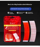 Nouveau filet de perruque transfrontalier AB Surface Arc, film adhésif double face, imperméable, résistant à la transpiration, pour réutilisation de cheveux, sans trace, avec sac
