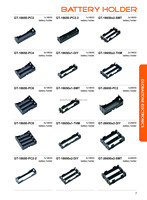 Support de piles AAA 2 emplacements GLOBALTONE 422-SMT avec broches à languettes SMD SMT en plastique noir et métal sans fils ni câbles