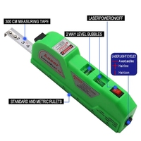 Niveau laser multifonctionnel avec kit de niveaux laser, ligne croisée standard et ruban à mesurer de 8 pieds