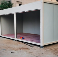 Conteneur de conception méditerranéenne pliable ou modulaire pour garage de voiture, utilisation en parking, conteneur détachable de 20 pieds avec porte à enroulement