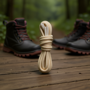 Lacci cerati Ilan 130 cm beige per stivali e scarpe - Product Image 2