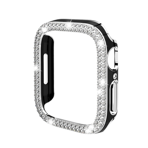 Caja de reloj de lujo para <span class=keywords><strong>Apple</strong></span> <span class=keywords><strong>Watch</strong></span> Ultra 49mm 45mm 46mm accesorios cubierta de diamante brillante <span class=keywords><strong>Funda</strong></span> 42mm 41mm Protector de reloj - Product Image 6