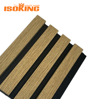 ISOKING Bois Nature MDF Panneaux Acoustiques Placage Acoustique Mural Tv Panneau Acoustique Absorption Acoustique MDF et PET