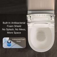 YIDA Bidet intelligent mural avec siège chauffant, capteur radar, chasse automatique, double chasse, lavage arrière, veilleuse, S-trap et P-trap inclus