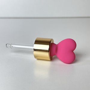 Best-selling Items 15ml30ml50ml Luxurious Cosmetic Glass Essence <strong>Bottle</strong> Transparent <strong>Bottle</strong> With <strong>Pink</strong> Heart Shaped Dropper Cap - Product Image 5