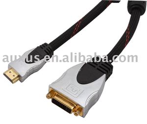 <span class=keywords><strong>Cable</strong></span> <span class=keywords><strong>HDMI</strong></span> a <span class=keywords><strong>DVI</strong></span> 24 + 1 pin (carcasa de metal <span class=keywords><strong>y</strong></span> dos ferritas) - Product Image 1