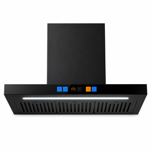 <span class=keywords><strong>Hotte</strong></span> <span class=keywords><strong>de</strong></span> cuisine murale électrique à aspiration latérale pour fumées à basse altitude, en verre noir incliné, design ergonomique - Product Image 6
