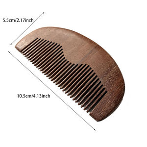 Vendita calda disponibile con Logo Laser personalizzato pettine in legno uso domestico classico strumento di massaggio tascabile antistatico naturale per il cuoio capelluto - Product Image 6