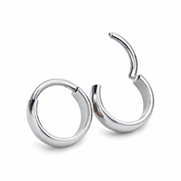 Anneau de nez et boucles d'oreilles en titane ASTM F136 plaqué or 18 carats, labrets, bijoux de piercing pour cartilage d'oreille, conque, hélix, lobe, pour mariage
