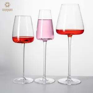 Big Belly Glass Tumbler Concave Bottom Red Wine Glass Transparent Crystal Banquet Goblet Wine Champagne Glass