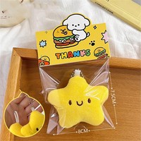 Mignonne Fille En Peluche Étoile Poupée Pendentif Grinçant Poupée Porte-clés Accessoires Étudiant Sac À Dos Pendentif En Gros