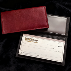 निर्माता कस्टम पूर्ण अनाज चमड़े की स्लिम चेकबुक कवर लक्जरी डीलक्स चेक धारक केस बिजनेस चेक बुक कवर - Product Image 4