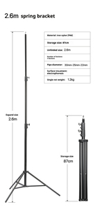 Anneau lumineux LED 18 pouces 50W 2700K-7000K, télécommande dimmable, trépied <span class=keywords><strong>en</strong></span> fer 2,6m, 110V-245V, pour diffusion <span class=keywords><strong>en</strong></span> direct et maquillage, 256 LED, 3 supports pour téléphone - Product Image 4