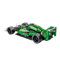 Simulación de coche deportivo R5 1:14 modelo montaje ladrillos vástago DIY montaje juguete RC coche Technol F1 bloques de construcción verde para venta al por mayor