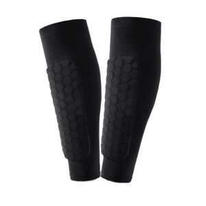 Protège-tibias de football professionnels pour l'extérieur en EVA, matériau alvéolé anti-collision, silicone antidérapant, longueur mollet - Product Image 5
