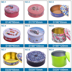 Récipient cylindrique en métal recyclable de cadeau de Noël de Noël, biscuits, chocolat, boîte en métal, ensembles de vente en gros d'usine - Product Image 6