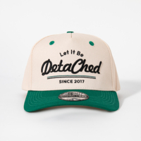 Casquette de baseball structurée à 5 panneaux avec logo brodé bicolore tendance