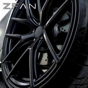 Nouvelles jantes de voiture en aluminium forgé ZFAN noires 18-26 pouces 5x114.3/5x112/5x130 PCD 25 mm design concave garantie à vie pour <span class=keywords><strong>Audi</strong></span> - Product Image 1