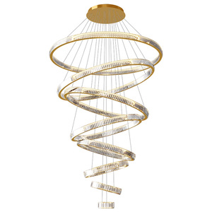 Luxe gouden kristallen kroonluchter hanglamp LED plafondlamp ijzer glazen ballen middelgrote lamp luxe huis hotel gebruik - Product Image 6