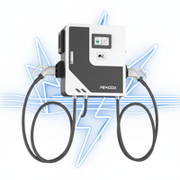 Nouvelle borne de recharge murale pour véhicules électriques Penoda 20-60kW CCS1 CCS2 GBT, station de charge compacte à double pistolet, contrôle intelligent OCPP1.6J WiFi
