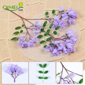 Branche de <span class=keywords><strong>Jacaranda</strong></span> en soie faite à la main 3 fourchettes pour la fête des mères Branches d'arbre de <span class=keywords><strong>Jacaranda</strong></span> artificielles de Noël de Pâques - Product Image 6