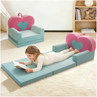 Canapé-lit pour enfants pliable en mousse souple avec un design de dessin animé mignon personnalisé, pour jouer, dormir, amovible, lavable, canapé pour bébé
