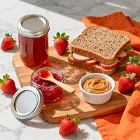 Pot Mason vide à large ouverture de 120 ml (4 oz) en verre pour épices, confiture, miel, gelée, desserts, cadeaux de mariage, bougies DIY et décoration