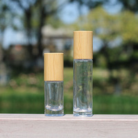 Chenlan diskon besar 5ml 10ml botol Roll-On kaca tutup bambu cetakan dapat disesuaikan minyak esensial botol parfum isi ulang kulit