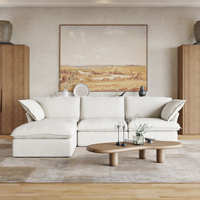 ATUNUS Ensemble de canapés sectionnels en forme de L, housses interchangeables, meubles de salon, canapé modulaire moderne acceptant les animaux domestiques