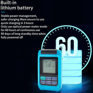 เครื่องวัดพลังงานแสงแบบออปติคอล 4 ฟังก์ชัน เครื่องวัดแสงใยแก้วนำแสงขนาดเล็ก เครื่องวัดพลังงานใยแก้วนำแสงพร้อมเลเซอร์ RJ45 แบบชาร์จได้ OPM - Product Image 4