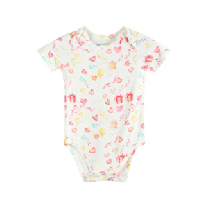 Combinaison sans manches pour bébé fille <span class=keywords><strong>OKIDS</strong></span> en fibre de bambou et élasthanne, imprimée et rafraîchissante, avec fermeture à boutons - Product Image 2