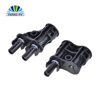 Connecteurs solaires Parko-PV PK15-JT110 en laiton massif, ronds, en forme de T, IP68, mâle-femelle, 1500V DC, 50A, lot de 2 (2-en-1), pour système d'alimentation