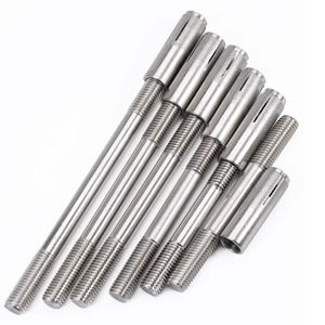 304 Roestvrijstalen Dubbele Eindbout Met Druppel In Anker Met Lip M6m8m10m12 Halve Draad - Product Image 1