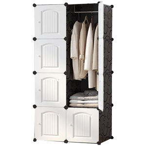 Cubo organizador <span class=keywords><strong>de</strong></span> almacenamiento 12-cubo armario estantes <span class=keywords><strong>de</strong></span> almacenamiento <span class=keywords><strong>de</strong></span> <span class=keywords><strong>plástico</strong></span> DIY armario Modular estantería estanterías <span class=keywords><strong>con</strong></span> <span class=keywords><strong>puertas</strong></span> - Product Image 1