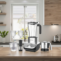 Mixeur Électrique de Cuisine du Fabricant Blender, Boîtier en Acier Inoxydable, Appareils de Cuisine, Robots Culinaire Polyvalents Haut de Gamme