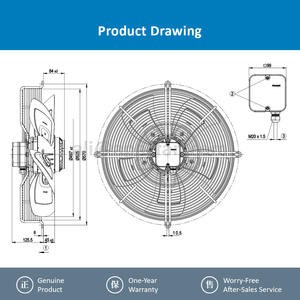 Ventiladores Axiales ebmpapst S4D500-8317073686 de 500 mm, 820 W, 230 V CA, Ventiladores Eléctricos, Ventiladores de Aire Acondicionado, Ventiladores de Refrigeración Axiales - Product Image 2