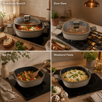 Casserole carrée en fonte antiadhésive de haute qualité au design moderne