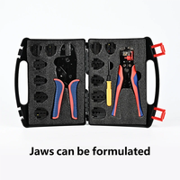 Kit d'outils de dénudage de fils à cliquet manuel OEM HS de 9 pouces, modèle HS+D2, outil de dénudage de fils multifonctionnel avec étui à outils