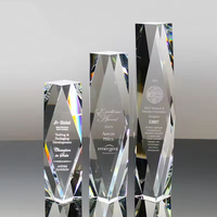 Honor of Crystal Trophée K9 personnalisé Creative Diamond Carving Trophée de cristal commémoratif avancé